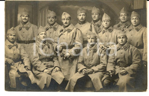 Fotografia d epoca originale 1915 ca WW1 FRANCE Soldats du 129e régiment infanterie Photo carte postale 1