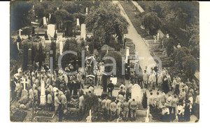 Fotografia d epoca originale 1920 ca FRANCE Cerimonia funebre per caduti WW1 GRANDE GUERRA Foto cartolina 1