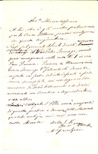 Manoscritto, lettera originale 1880 ca TORINO Alfredo GALIMBERTI cerca eredità del nobile Pietro BERNAGO 1