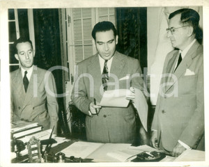 Fotografia d epoca originale 1941 HAVANA CUBA WW2 Fulgencio BATISTA dichiara guerra a ITALIA e GERMANIA 1