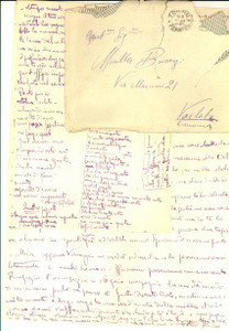 Autografo originale 1944 TORINO Pietro RIGOLA e La cittÃ  morta di D ANNUNZIO Lettera autografa 1