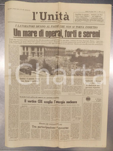 Giornale, rivista storica 1979 L UNITA  Metalmeccanici a Roma in piazza San Giovanni Anno 56 nÂ° 142 1