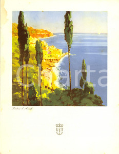 Oggetto da collezione cartaceo 1940 LLOYD TRIESTINO Nave URANIA MenÃ¹ di bordo Dintorni di AMALFI 1