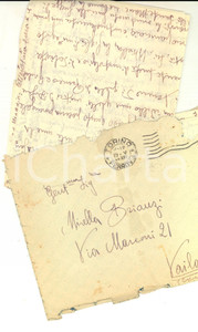 Autografo originale 1944 WW2 TORINO Pietro RIGOLA e la lettura del Mistral Lettera autografa 1