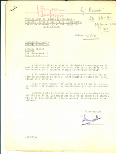 Documento originale, autentico 1949 MILANO Ditta TERMORAPID  Preventivo per impianto stabile via TIRABOSCHI 1