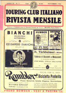Giornale, rivista storica 1903 TOURING CLUB ITALIANO Convegno del Touring ad Asti Rivista anno IX nÂ° 11 1