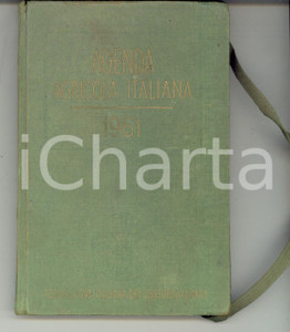 Oggetto da collezione cartaceo 1961 FEDERAZIONE ITALIANA CONSORZI AGRARI Agenda agricola italiana 1