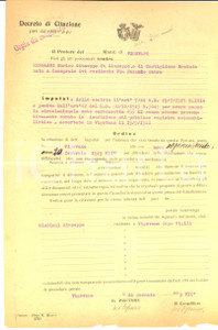 Documento originale, autentico 1929 VIGEVANO Citazione giudiziaria per Enrico REBOLINI su motocarrozzetta 1