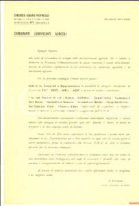 Manoscritto, lettera originale 1960 ca ASTI Consorzio Agrario Provinciale  Carburanti lubrificanti agricoli 1