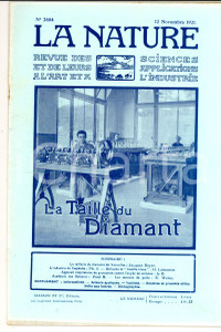 Giornale, rivista storica 1921 LA NATURE La taille du diamant Revue ILLUSTREE SCIENCE nÂ° 2484 1