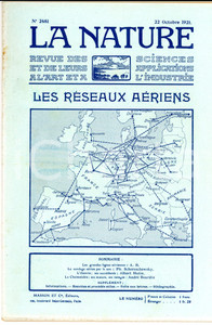 Giornale, rivista storica 1921 LA NATURE Les rÃ©seaux aÃ©riens Revue ILLUSTREE SCIENCE nÂ° 2481 1