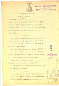 Documento originale, autentico 1925 CHIAVENNA SO Citazione giudiziaria Eugenio PERLUNGHIER negoziante scarpe 1