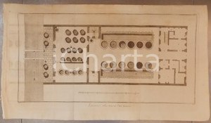 Stampa, bozzetto originale 1830 FRANCE TANNEUR Plan gÃ©nÃ©ral d une tannerie Gravure ENCYCLOPEDIE 50x40 cm 1