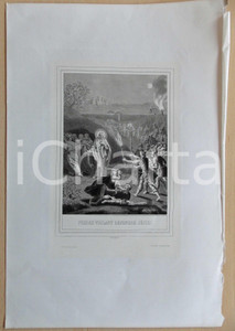 Stampa, bozzetto originale 1853 VIE DE N. S. JESUS CHRIST Pierre voulant defendre JÃ©sus Gravure 28x42 1
