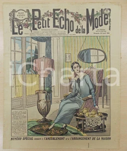Giornale, rivista storica 1924 PETIT ECHO DE LA MODE Ameublement de la maison Revue annÃ©e XLVI nÂ°16 1