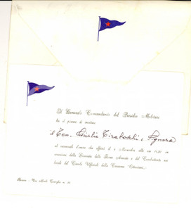 Oggetto da collezione cartaceo 1967 BRESCIA Presidio Militare  Invitoal vermouth d onore Giornata Forze Armate 1