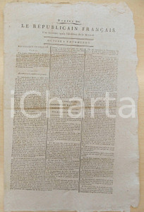 Giornale, rivista storica 1795 LE REPUBLICAIN FRANCAIS Gazette REVOLUTION NÂ° 971 Petizione di VALENCIENNES 1