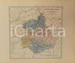 Stampa, bozzetto originale 1870 ca Grand Atlas DÃ©partemental de la France  EureetLoir Ed. PILON Tav. 31 1