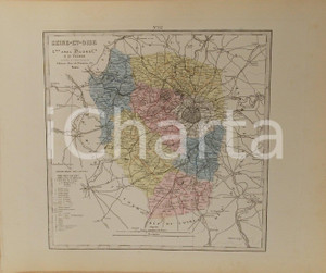 1870 ca Grand Atlas Départemental de la France - Seine-et-Oise *Ed. PILON Tav 82