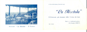 Materiale pubblicitario d’epoca 1950 ca VENTIMIGLIA IM Ristorante LA MORTOLA Biglietto pubblicitario 1