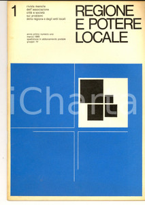 Giornale, rivista storica 1969 REGIONE E POTERE LOCALE Il problema delle FERROVIE NORD Rivista anno I n° 1 1