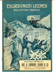 Giornale, rivista storica 1915 ESCURSIONISTI LECCHESI Bollettino  Campionato Italiano di SCI Anno I nÂ°3 1