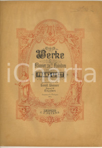Oggetto da collezione cartaceo 1880 ca Franz LISZT Werke fur Klavier zu 2 haenden ed. SAUER Spartito PETERS 1