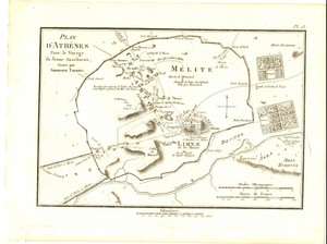 Stampa, bozzetto originale 1830 Anacharsis en GrÃ¨ce  Plan d ATHENES Gravure Ambroise TARDIEU pl. 13 1