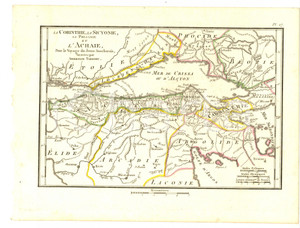 Stampa, bozzetto originale 1830 Anacharsis en GrÃ¨ce  CORINTHIE et ACHAIE Gravure Ambroise TARDIEU pl. 27 1
