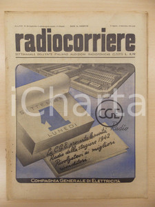 Giornale, rivista storica 1941 RADIOCORRIERE Trasmissioni dalle colonie estive Rivista anno XVII nÂ°36 1
