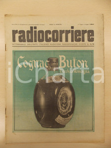Giornale, rivista storica 1942 RADIOCORRIERE EIAR Rosetta PAMPANINI nella Wally Rivista anno XVIII nÂ°22 1