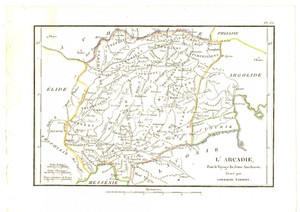 Stampa, bozzetto originale 1830 Anacharsis en GrÃ¨ce  L ARCADIE Gravure Ambroise TARDIEU pl. 33 1