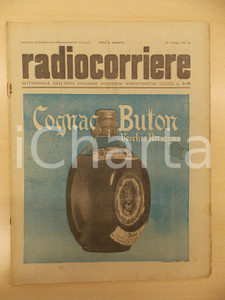 Giornale, rivista storica 1942 RADIOCORRIERE EIAR Matrimoni celebrati per radio Rivista anno XVIII nÂ°19 1