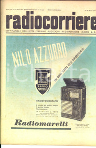 Giornale, rivista storica 1941 RADIOCORRIERE La radio alla Fiera di Milano Rivista anno XVII nÂ°17 1