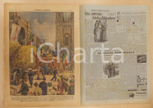 Giornale, rivista storica 1942 DOMENICA DEL CORRIERE Trebbiatura grano Duomo di Milano Con sovracoperta 1
