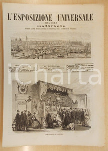 Giornale, rivista storica 1867 L ESPOSIZIONE UNIVERSALE Manifattura di MEISSEN  Porcellane Dispensa 28 1