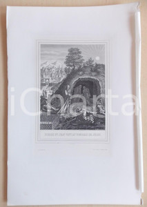 Stampa, bozzetto originale 1853 VIE DE N. S. JESUS CHRIST Pierre et Jean vont au tombeau de JÃ©sus Gravure 1