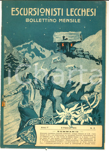 Giornale, rivista storica 1915 ESCURSIONISTI LECCHESI Bollettino  Gita sociale Sabato Grasso Anno I nÂ°2 1