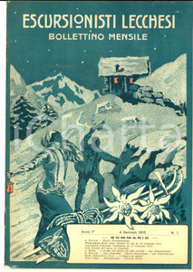 Giornale, rivista storica 1915 ESCURSIONISTI LECCHESI Bollettino  Gare sociali di sci Anno I nÂ°1 1