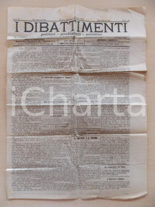 Giornale, rivista storica 1899 I DIBATTIMENTI Papa LEONE XIII e il disarmo Giornale politico giudiziario 1