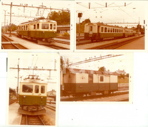 Fotografia d epoca originale 1975 ca SVIZZERA Ferrovie BIEREAPPLESMORGES Locomotiva 4 Lotto 4 fotografie 1