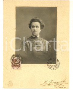 Fotografia d epoca originale 1910 PARMA Ritratto Corilla PELLEGRINI ANSELMINO Foto M. PISSERI autenticata 1