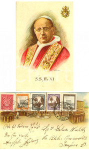 Cartolina originale da collezione 1941 CITTA  DEL VATICANO Biglietto PIO IX Anno Santo 1933 STORIA POSTALE 1