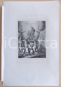 Stampa, bozzetto originale 1853 VIE DE N. S. JESUS CHRIST Resurrection et assomption de la Vierge Gravure 1