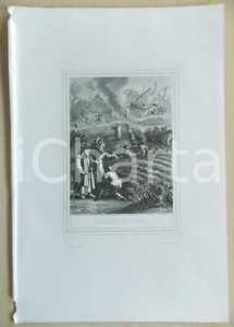 Stampa, bozzetto originale 1853 VIE DE N. S. JESUS CHRIST Parabole de l ivraie Gravure 28 x 42 1