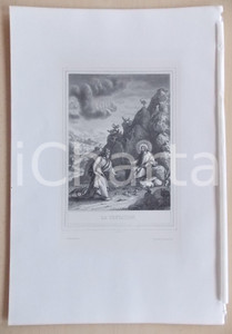 Stampa, bozzetto originale 1853 VIE DE N. S. JESUS CHRIST JÃ©sus et la tentation Gravure 28 x 42 1