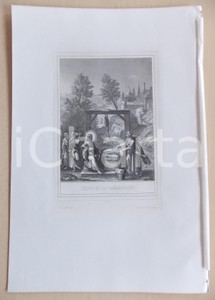 Stampa, bozzetto originale 1853 VIE DE N. S. JESUS CHRIST JÃ©sus et la samaritaine Gravure 28 x 42 1