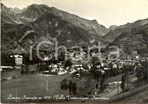 Cartolina originale da collezione 1955 LIMONE PIEMONTE CN Panorama paese e Valle VERMENAGNA Cartolina FG VG 1