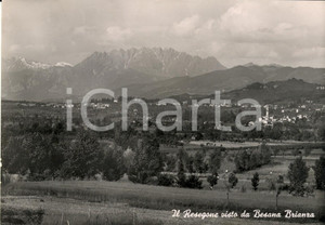 Cartolina originale da collezione 1953 BESANA BRIANZA MB Veduta campagne con sfondo RESEGONE Cartolina FG VG 1