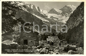 Cartolina originale da collezione 1942 COGNE AO Casolari VALMIANA con TESTA della TRIBOLAZIONE Cartolina FP NV 1